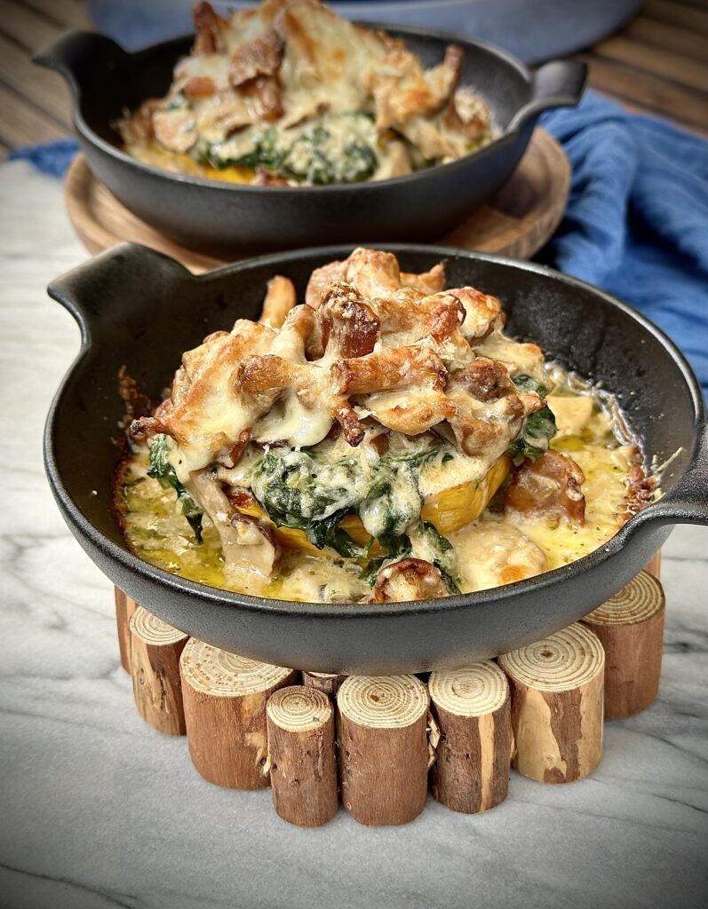 Sapori di Oriente nella Ricetta di Polenta al forno con Funghi e Spinaci